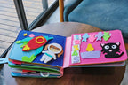 Quiet Book for Toddlers – 3D Felt Sensory Pages with Velcro Activities