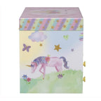 Rainbow Musical Jewelry Box with 4 Drawers and Spinning Unicorn