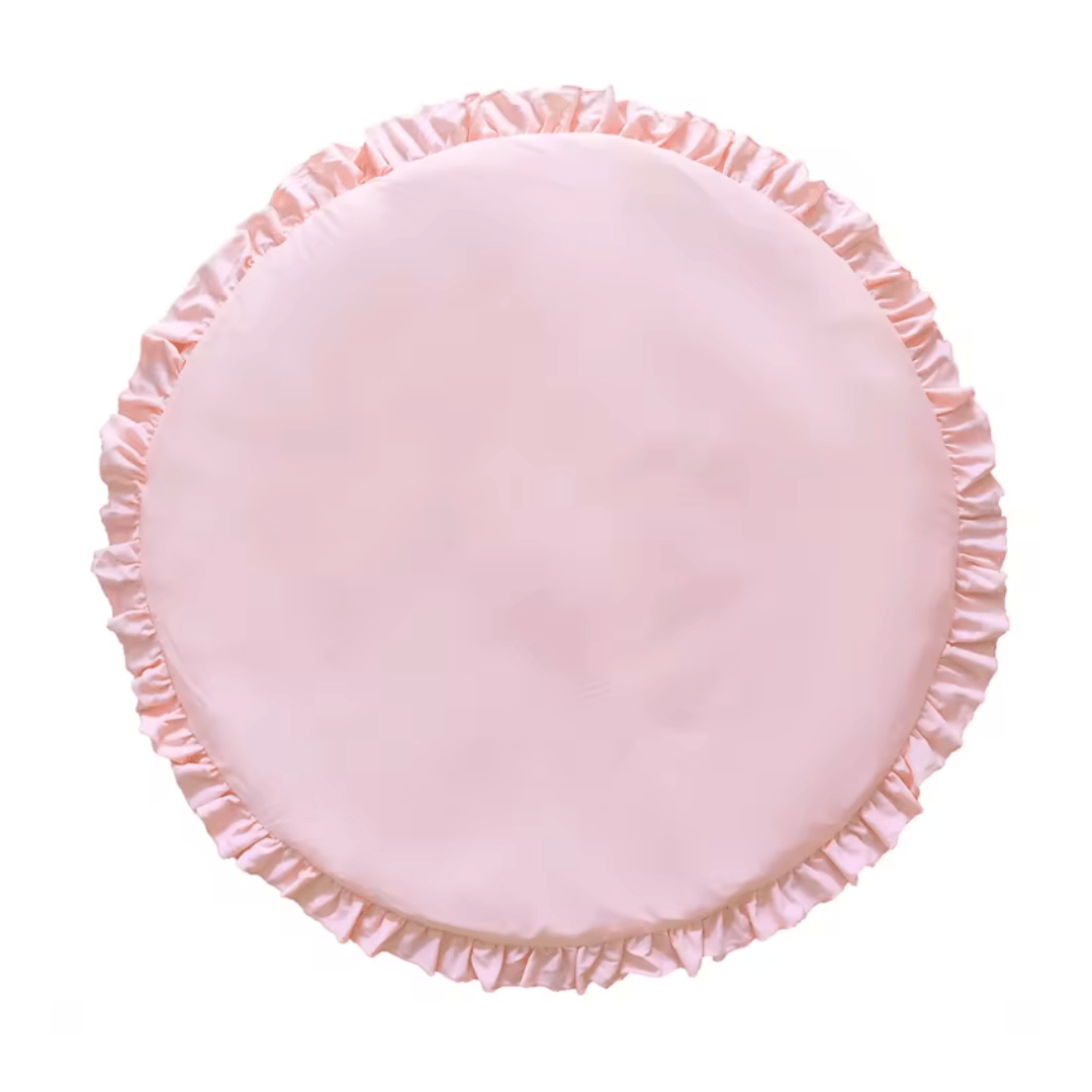 Round Cotton Play Tent Mat, Soft Nordic-Style Cushion for Kids’ Rooms