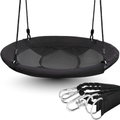 Saucer Swing Seat with Adjustable Rope Straps and Metal Frame