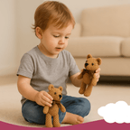 Set of 2 Handmade 100% Cotton Plush Teddy Bears – Soft Hanging Dolls
