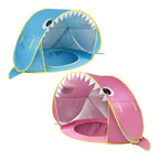 Shark Head Design Baby Beach Tent with Water Pool, Blue & Pink