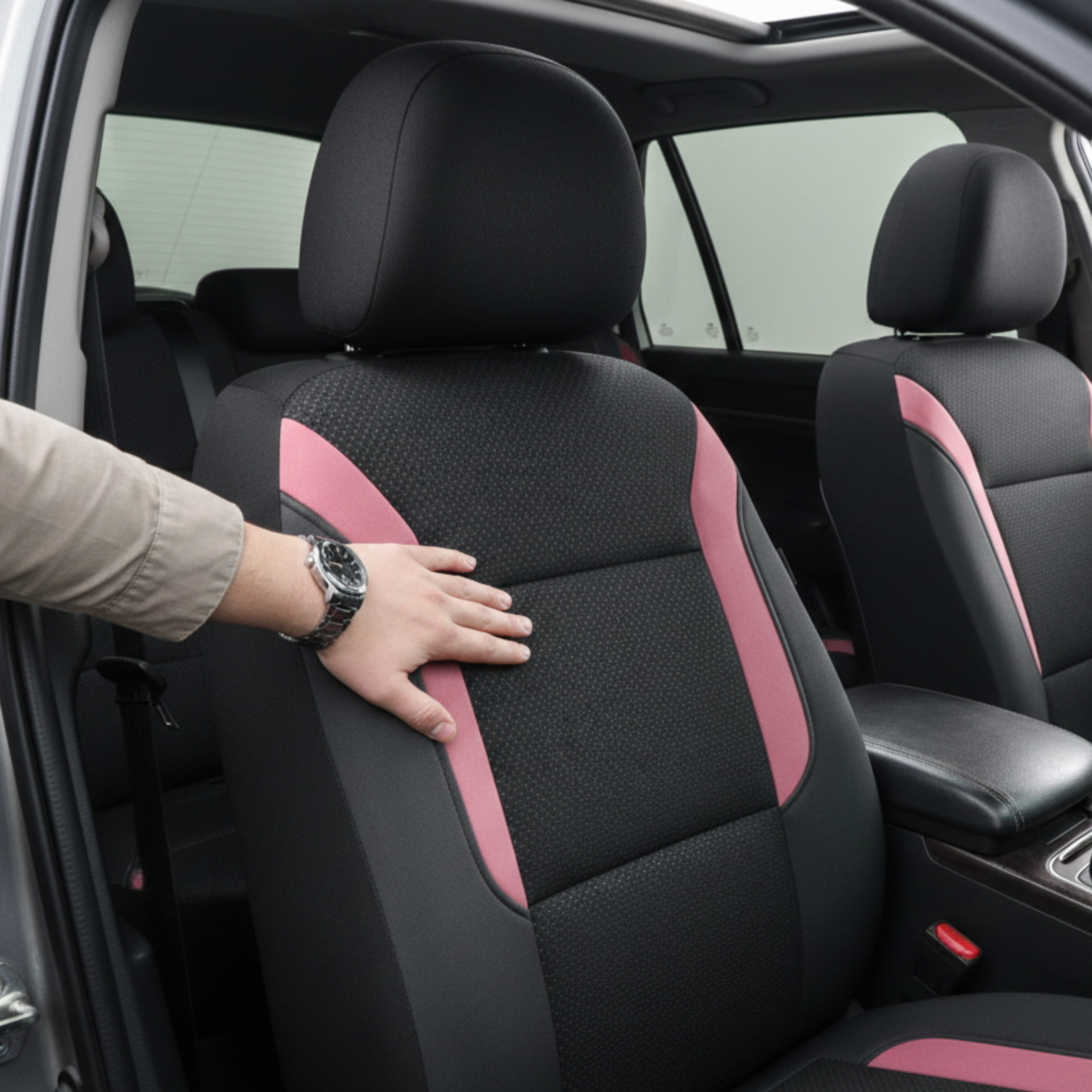 Slip-On Mesh Car Seat Covers, Airbag Compatible, Universal Fit