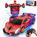 Spider Transform RC Car with Lights and 360° Rotations for Kids