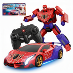 Spider Transform RC Car with Lights and 360° Rotations for Kids