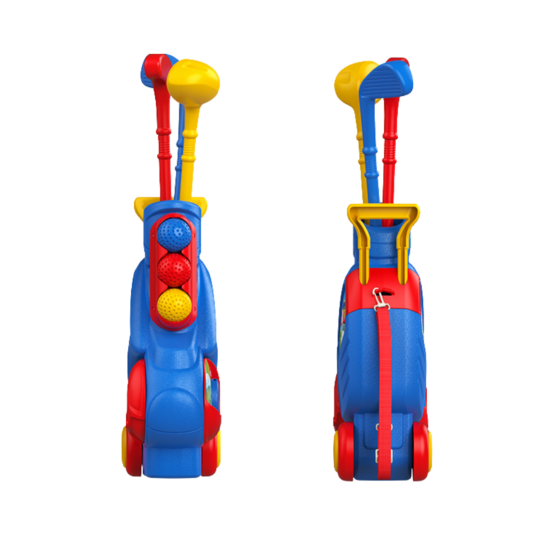 Toddler Golf Club Set with Practice Mat, Rolling Cart, and 6 Balls