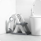 Toddler Toilet Seat with Step, Non-Slip Cushion & Splash Guard