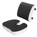 Two-Piece Memory Foam Car Seat Cushion and Back Pad Set for Vehicles