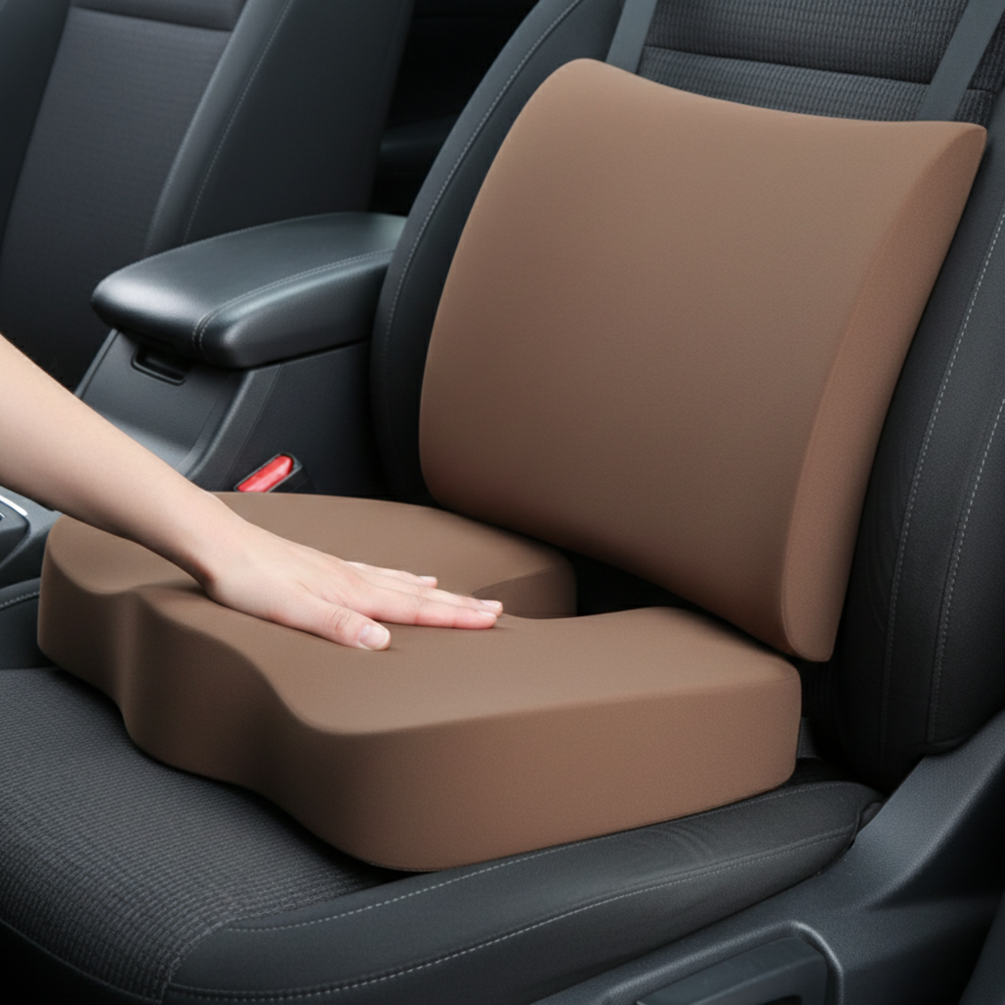 Two-Piece Non-Slip Seat Cushion Set for Car Seats, Removable Cover