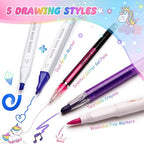 Unicorn Art Kit with Scented Pens, Pencil Case & 48 Drawing Tools