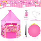 Unicorn Pop Up Tent Pink for Indoor & Outdoor Princess Playhouse