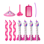 Unicorn Rocket Launcher for Kids with 4 Foam Rockets and Air Pump