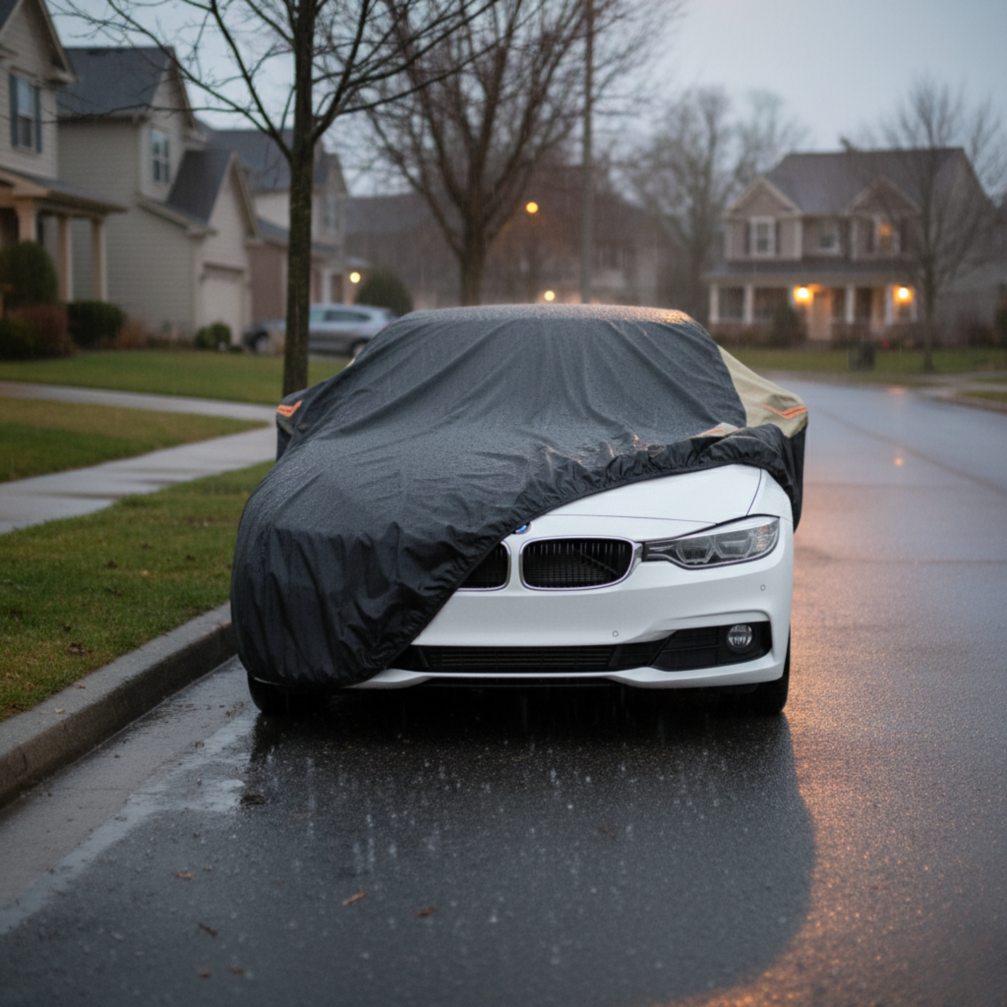 Universal Sedan Car Cover, Waterproof Polyester with UV Layer