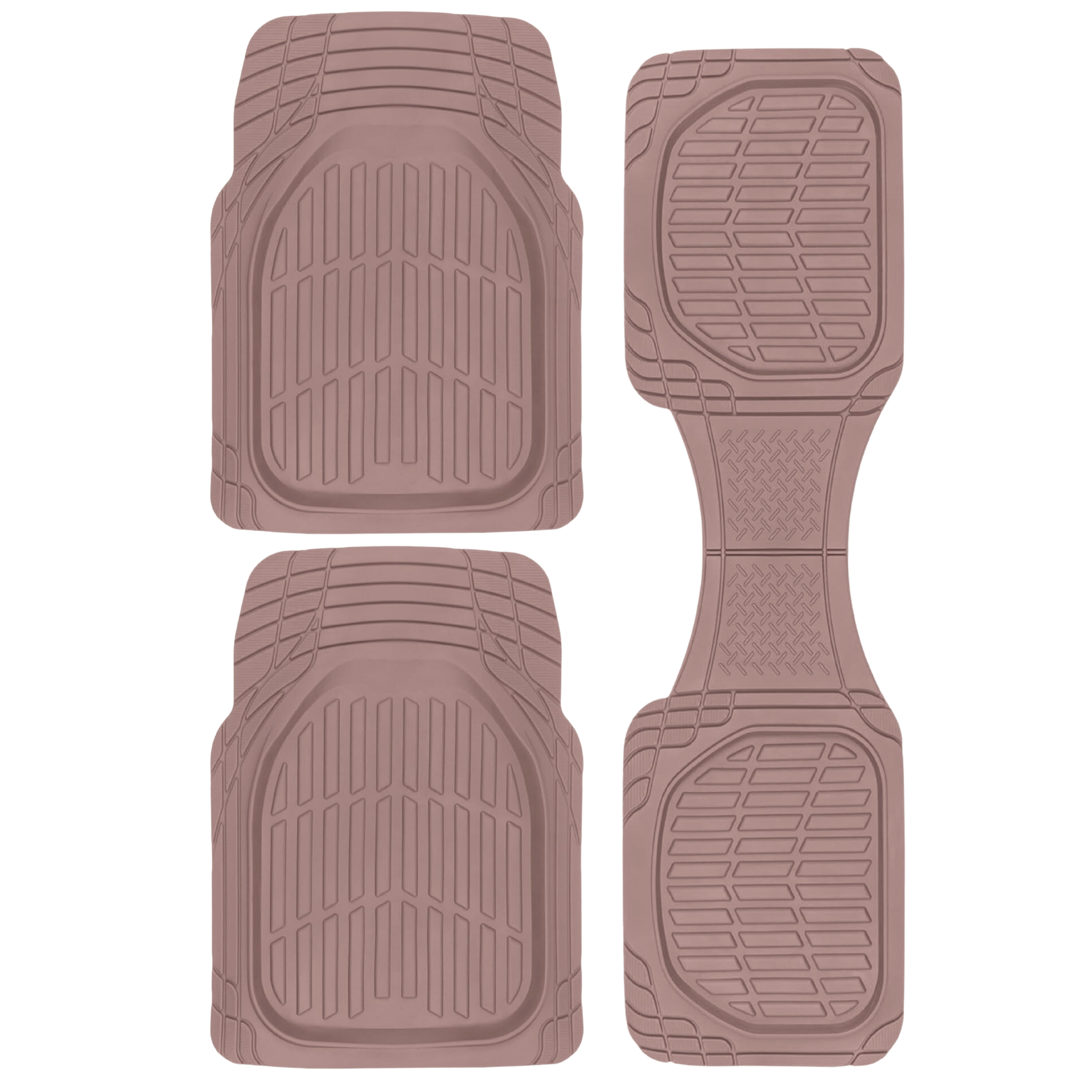 Universal Trim-to-Fit Deep Dish Rubber Floor Mats for Vehicles