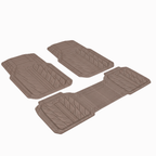 Universal Trim-to-Fit Deep Rubber Car Floor Mats Set, 3-Piece