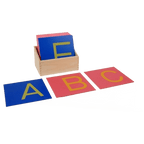 Uppercase Sandpaper Letters Set with Color-Coded Boards