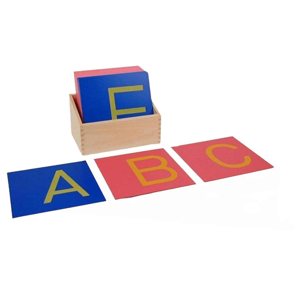 Uppercase Sandpaper Letters Set with Color-Coded Boards