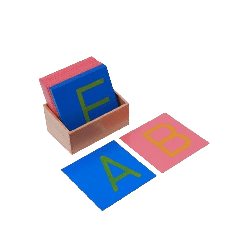 Uppercase Sandpaper Letters Set with Color-Coded Boards
