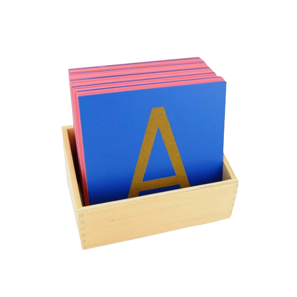 Uppercase Sandpaper Letters Set with Color-Coded Boards