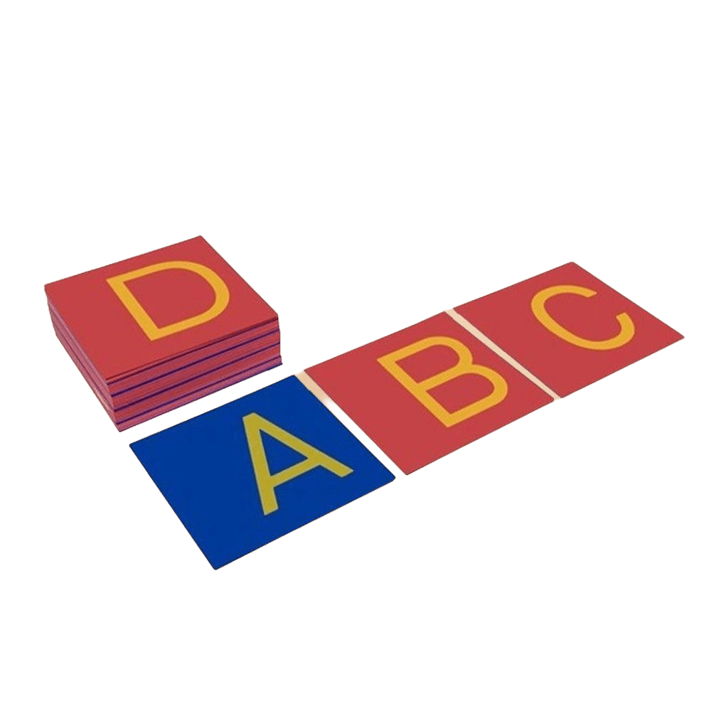 Uppercase Sandpaper Letters Set with Color-Coded Boards