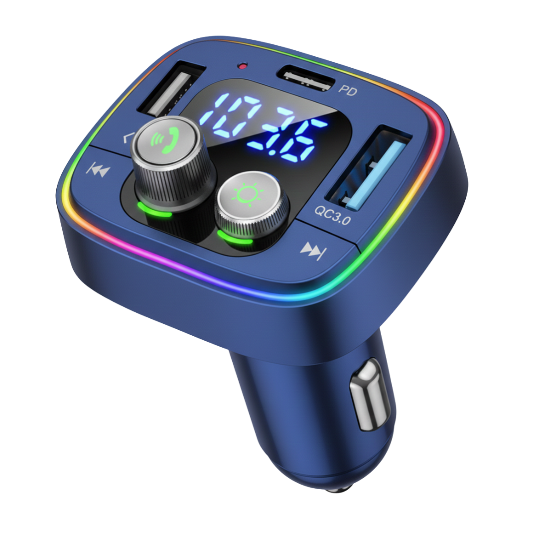USB-C Bluetooth 5.4 FM Transmitter Car Adapter with 48W Charge