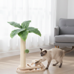 Vertical Cat Scratching Post with Sisal Pole, Dangling Ball, and Base