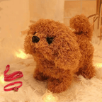 Walking Plush Dog Toy with Bark Sound, Moving Ears – Battery-Operated