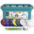 Water-Based Face Paint Kit, 14-Piece Set with Brushes, Sponges
