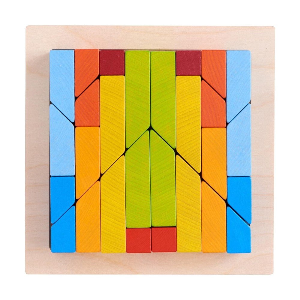 Wooden 3D Stacking Blocks 28 Pieces STEM Toy for Kids 2+ Multicolor
