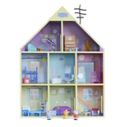 Wooden Peppa Pig Playhouse with 3 Levels, 8 Rooms, and Accessories