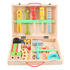 Wooden Tool Box - 37-Piece Construction Toy for Kids Ages 3–7