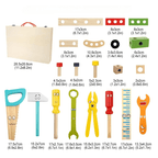 Wooden Tool Box - 37-Piece Construction Toy for Kids Ages 3–7