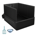 Zip Top Foldable Travel Cat Litter Box with Scoop and Collapsible Bowl
